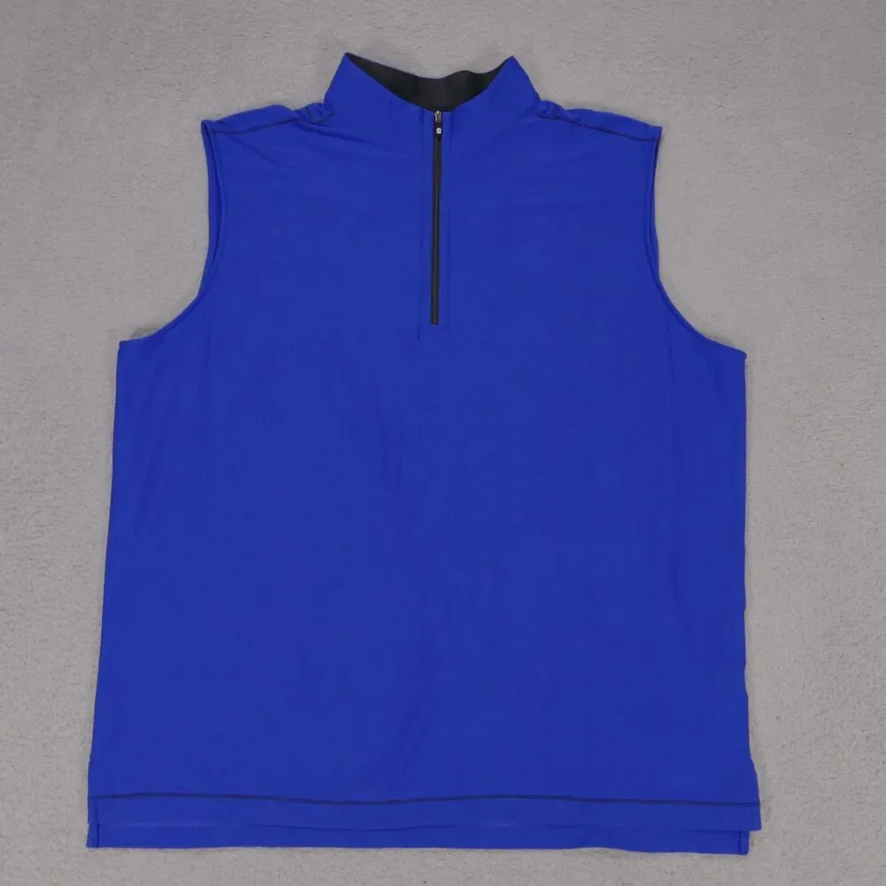 Footjoy 1/4 Zip Pullover Fleece Lined Sweater Vest Men's 2XL Blue